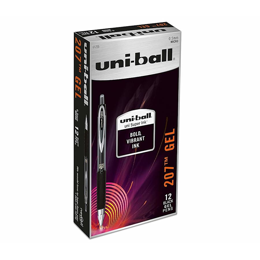 uni-ball 207 Retractable Micro Point Gel Pens 12-Pack for $9 uni-ball 207 Retractable Micro Point Gel Pens 12-Pack for $9