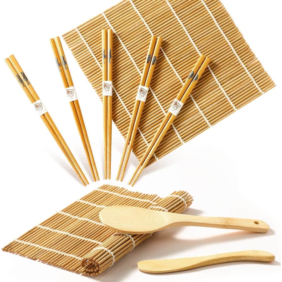 Delamu Bamboo Sushi Making Kit for $10