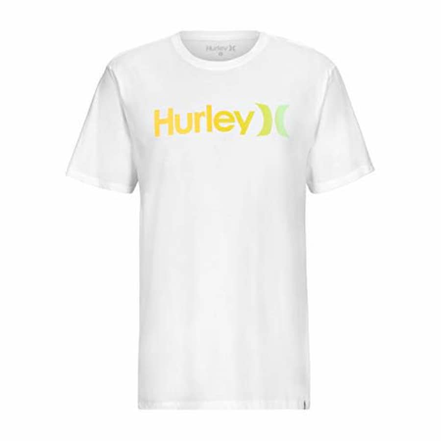 Hurley Men's One & Only Gradient 2.0 Short Sleeve T-Shirt, Glacier Ice/(Mahogany), L for $26