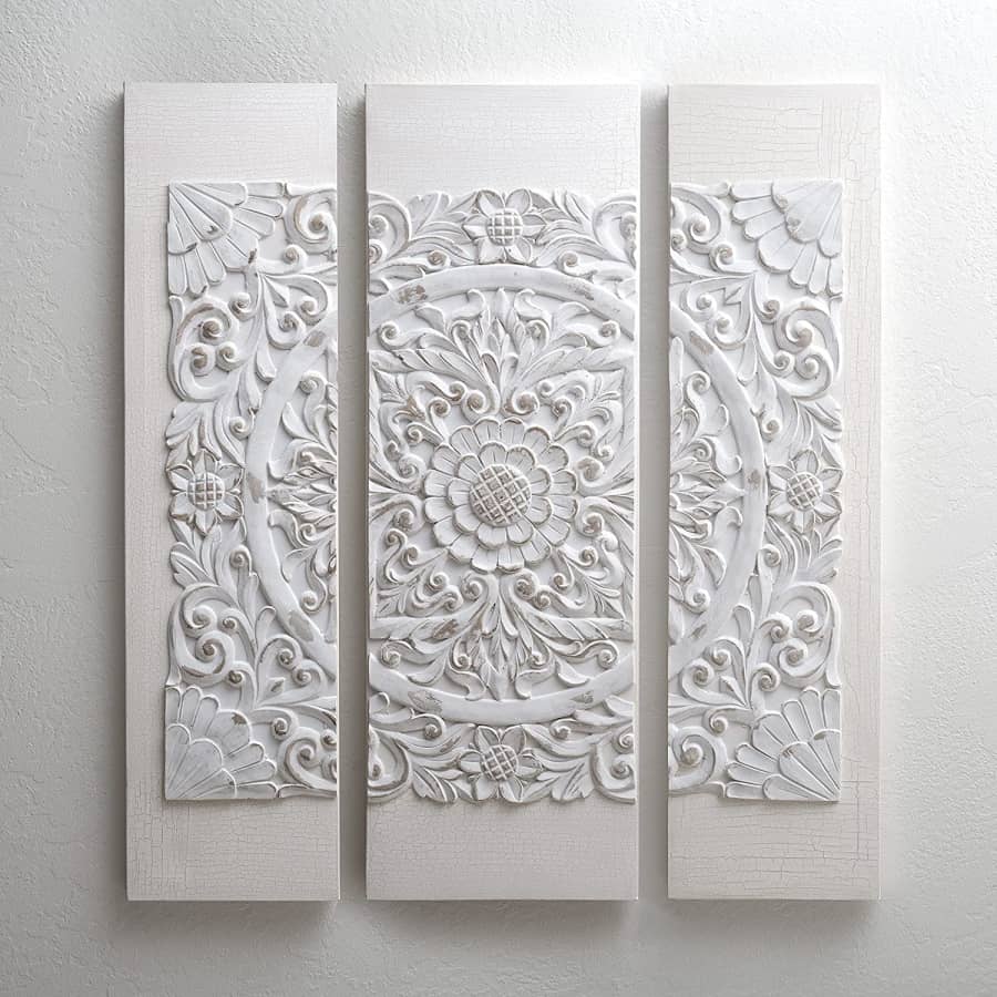 Madison Park Mandala 3-Piece 3D Embellished Canvas Wall Art for $75