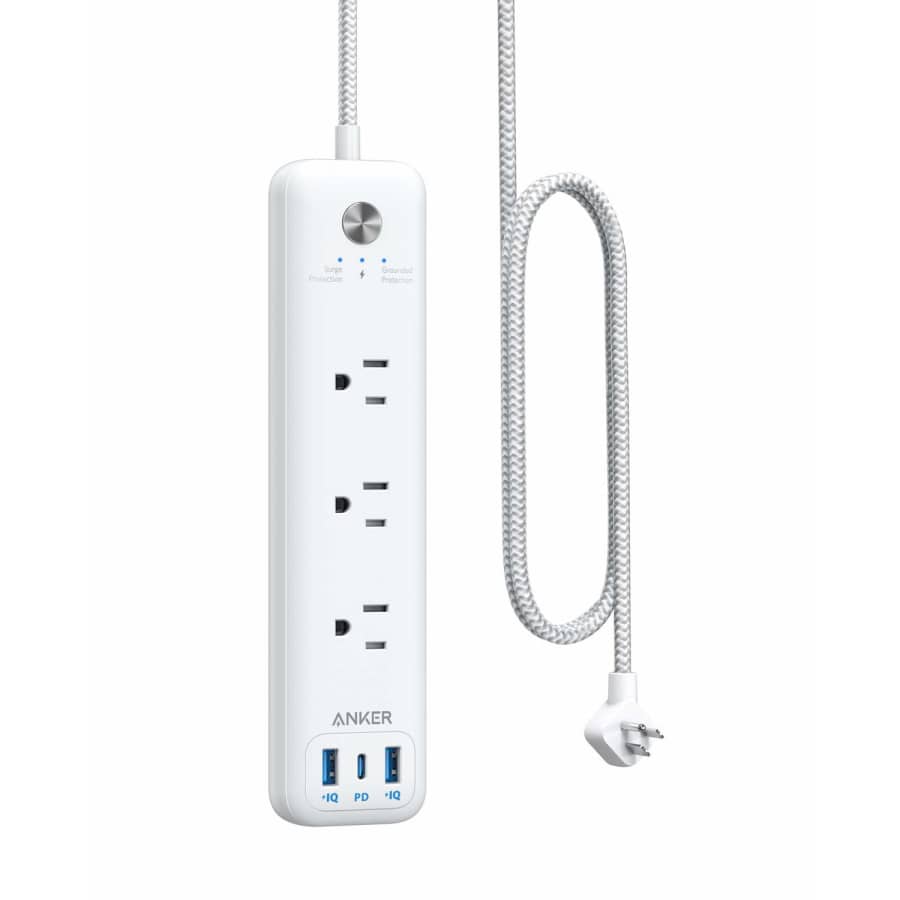 Anker 3-Outlet Power Strip Surge Protector w/ USB C for $27 Anker 3-Outlet Power Strip Surge Protector w/ USB C for $27