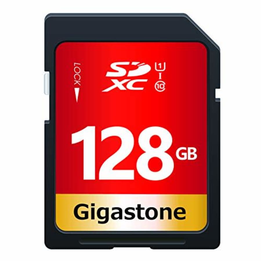 Gigastone 128GB SD Card UHS-I U1 Class 10 SDXC Memory Card High Speed Full HD Video Canon Nikon for $19 Gigastone 128GB SD Card UHS-I U1 Class 10 SDXC Memory Card High Speed Full HD Video Canon Nikon for $19