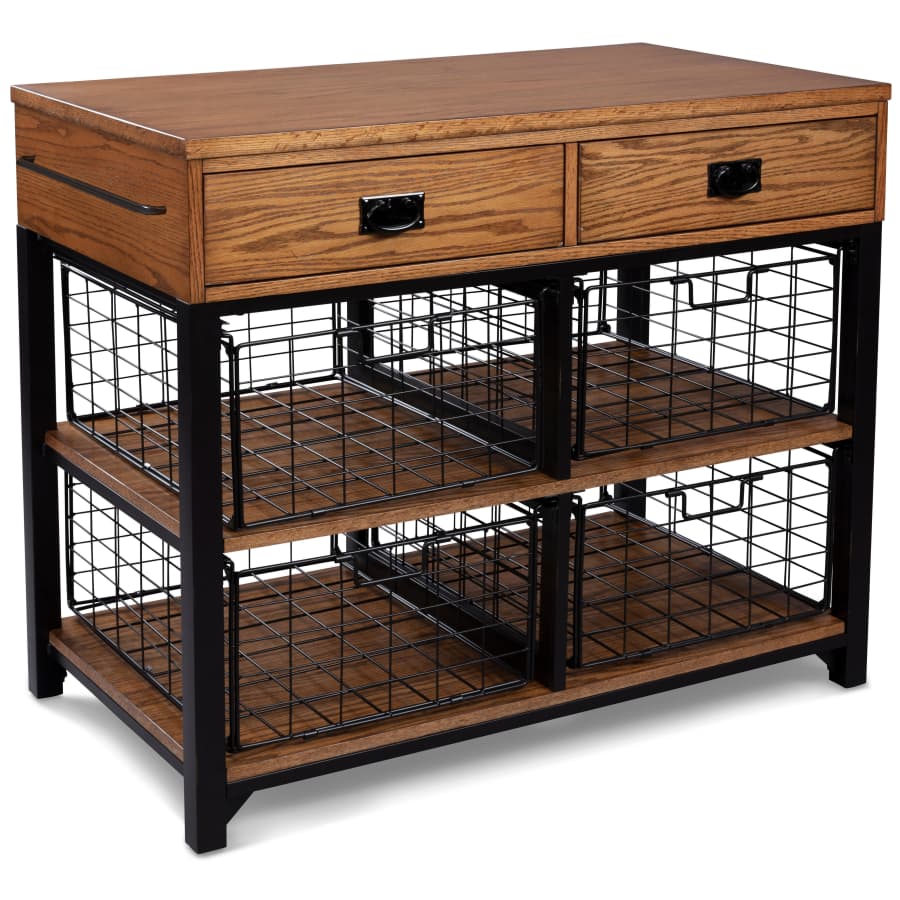 Home Styles Modern Craftsman 47" Oak Veneer Kitchen Island for $420