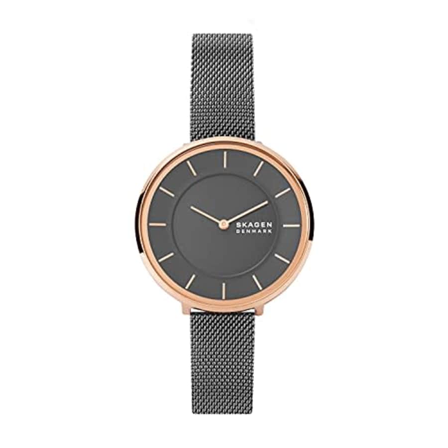 Skagen Women's Gitte Two-Hand Gunmetal-Tone Stainless Steel Mesh Watch (Model: SKW3012) for $92 Skagen Women's Gitte Two-Hand Gunmetal-Tone Stainless Steel Mesh Watch (Model: SKW3012) for $92