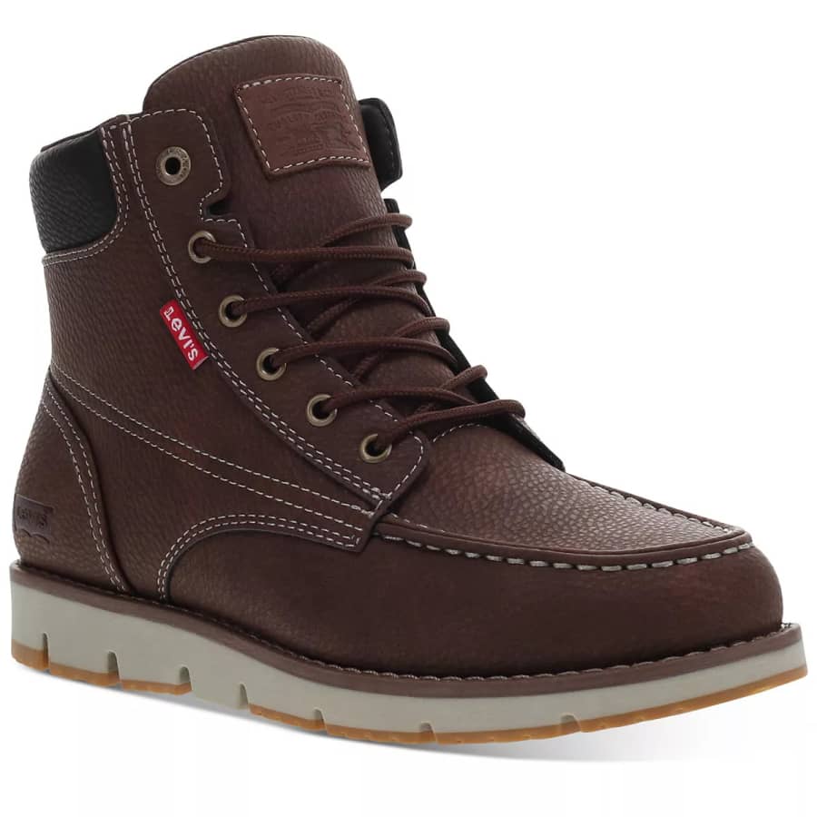 Levi's Men's Dean WX UL Faux-Leather Hiker Chukka Boots for $30