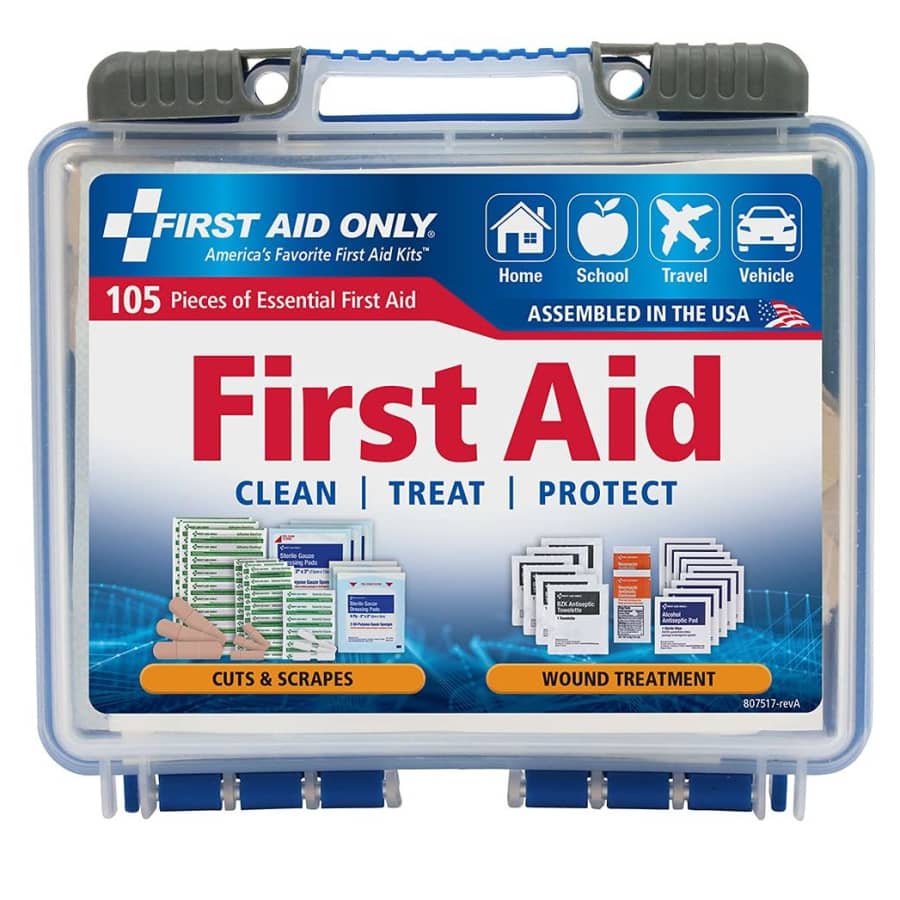 First Aid Only 105-Piece On-The-Go First Aid Kit for $9 First Aid Only 105-Piece On-The-Go First Aid Kit for $9