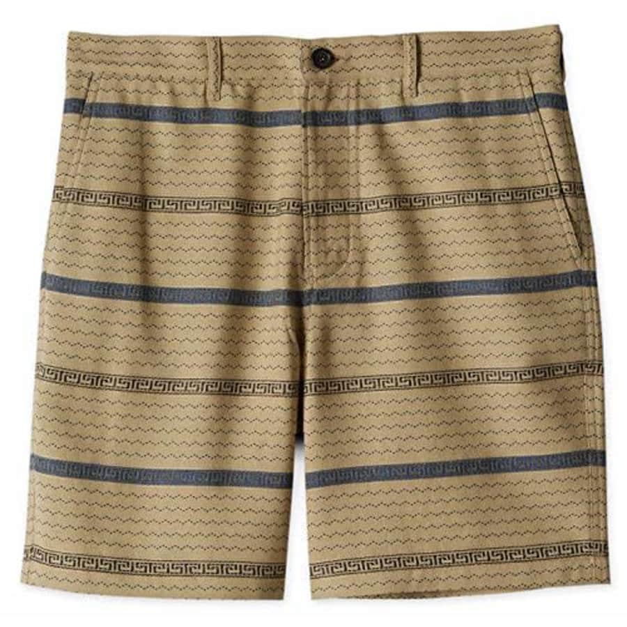 Billy Reid Men's Standard Fit Chino Shorts, Beige Textured Stripe, 38 for $15