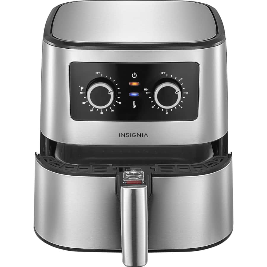 Insignia 5-Quart Stainless Steel Analog Air Fryer for $30 Insignia 5-Quart Stainless Steel Analog Air Fryer for $30