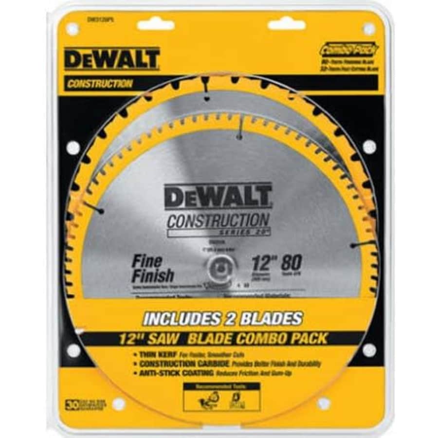 DeWalt 12" Miter Saw Blade 2-Pack for $33 via Sub & Save