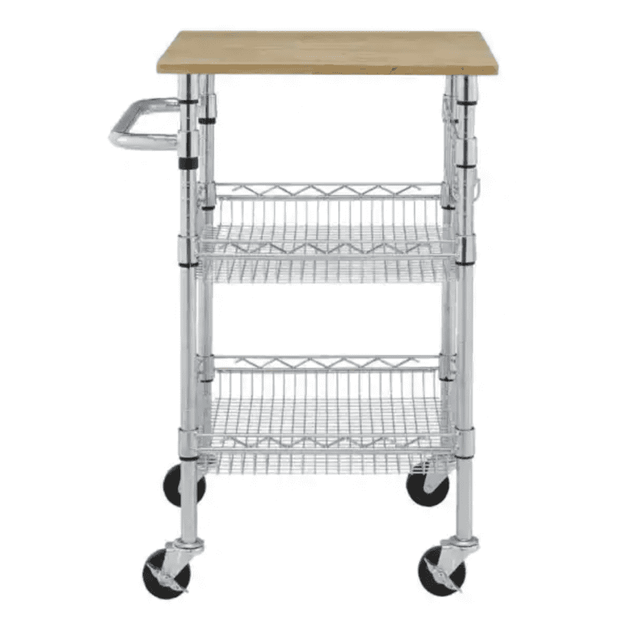 StyleWell Gatefield Rolling Kitchen Cart w/ Tiered Shelves for $36 StyleWell Gatefield Rolling Kitchen Cart w/ Tiered Shelves for $36