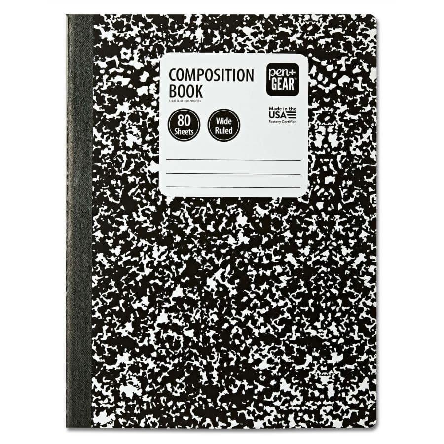 Pen+Gear 80-Sheet Wide Ruled Composition Notebook for 50 cents Pen+Gear 80-Sheet Wide Ruled Composition Notebook for 50 cents