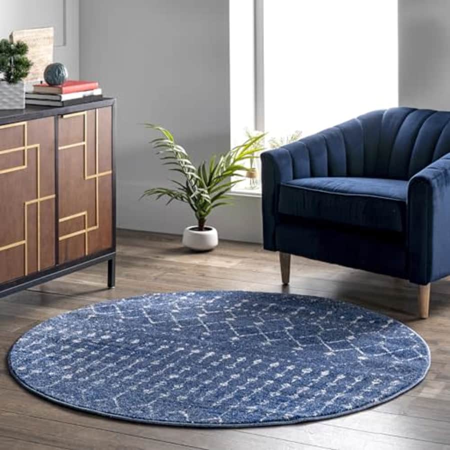nuLOOM Moroccan Blythe Area Rug - Oval 4x6 Area Rug Transitional Dark Blue/Ivory Rugs for Living for $55 nuLOOM Moroccan Blythe Area Rug - Oval 4x6 Area Rug Transitional Dark Blue/Ivory Rugs for Living for $55