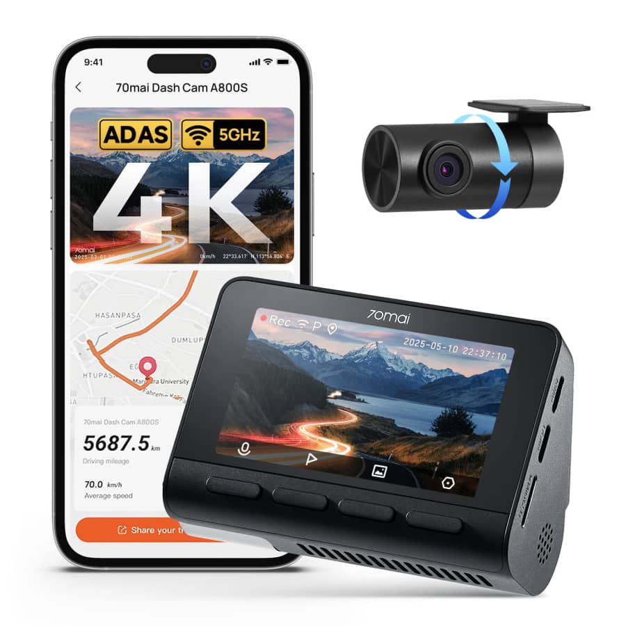 70mai 4K Dual Dash Cam w/ STARVIS for $79