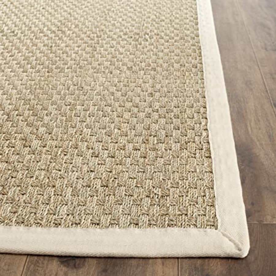 SAFAVIEH Natural Fiber Collection Accent Rug - 2'6" x 4', Natural & Ivory, Border Basketweave for $42 SAFAVIEH Natural Fiber Collection Accent Rug - 2'6" x 4', Natural & Ivory, Border Basketweave for $42