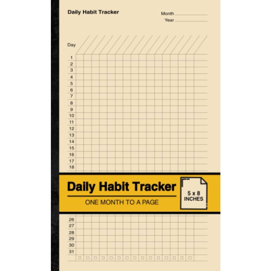 Daily Habit Tracker Notepad for $7