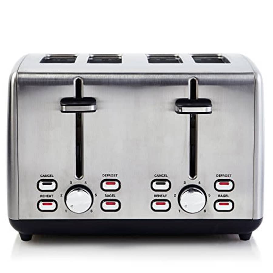 Continental Electric Toaster ps77451, 4-Slice, Stainless Steel for $110