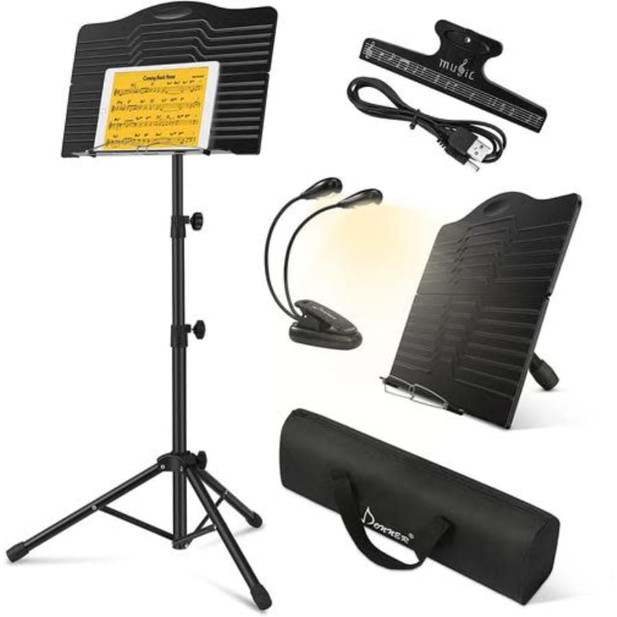Donner Sheet Music Stand with Light for $36 Donner Sheet Music Stand with Light for $36