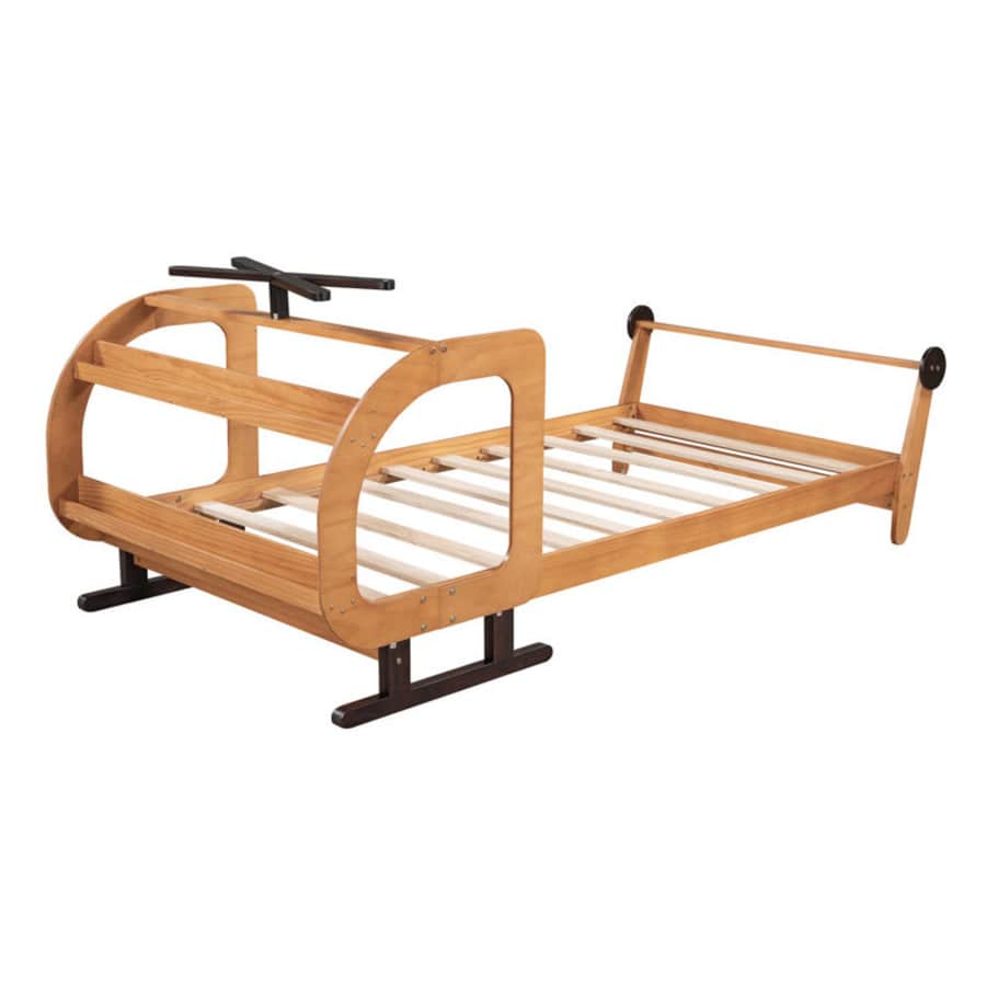 Zoomie Kids Twin Plane-Shaped Platform Bed w/ Propeller for $190