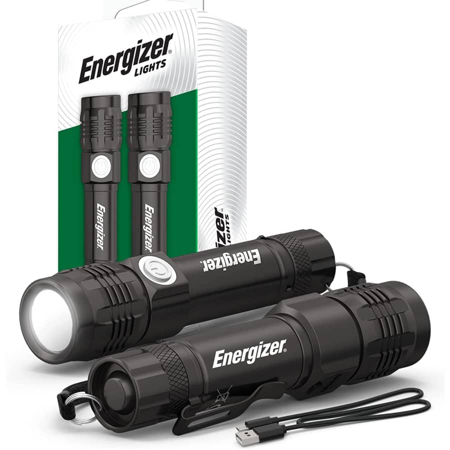 Energizer Rechargeable LED Flashlight 2-Pack for $13 Energizer Rechargeable LED Flashlight 2-Pack for $13