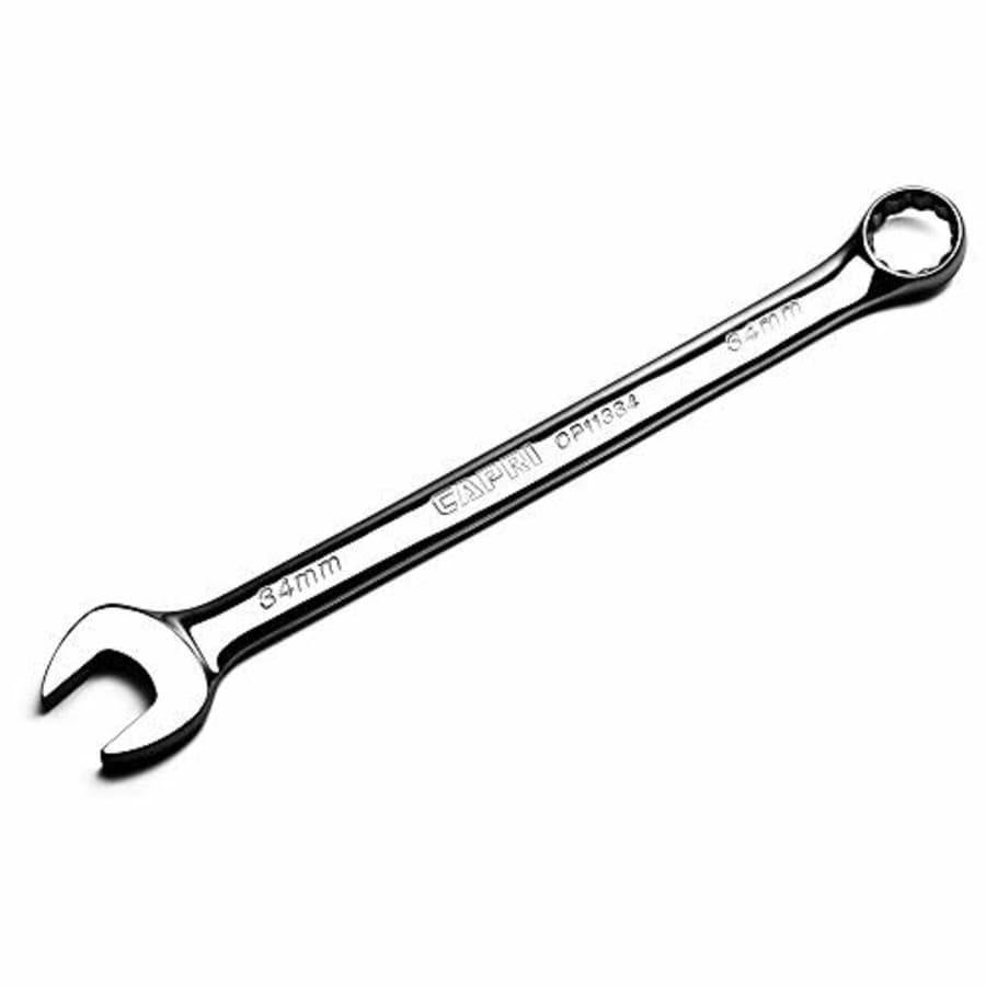 Capri Tools SmartKrome Combination Wrench, 12 Point, Metric (34 mm) (CP11334) for $40 Capri Tools SmartKrome Combination Wrench, 12 Point, Metric (34 mm) (CP11334) for $40
