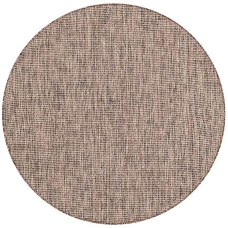 Unique Loom Outdoor Solid Collection Area Rug (4' 1" Round Light Brown/Ivory) for $30 Unique Loom Outdoor Solid Collection Area Rug (4' 1" Round Light Brown/Ivory) for $30