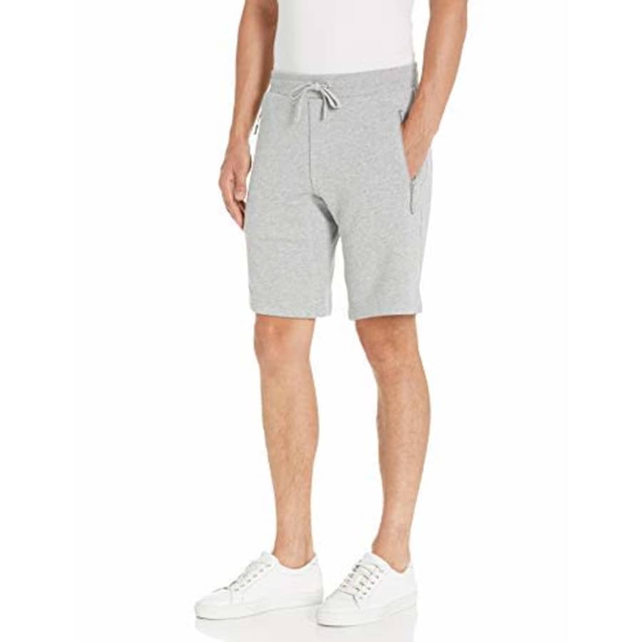 A|X Armani Exchange Men's Milan/NY Zip Pocket French Terry Shorts, BC06 Alloy Heather, XXL for $35