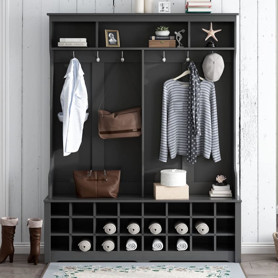 Plebs Home 60" Freestanding Modern Entryway Hall Tree for $264