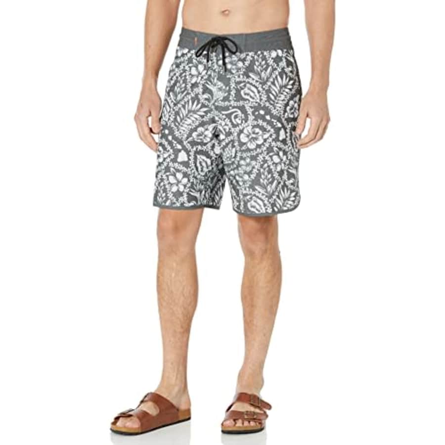 Quiksilver Men's Standard Scallop Boardshort, Black Arrival LEI, 36 for $19