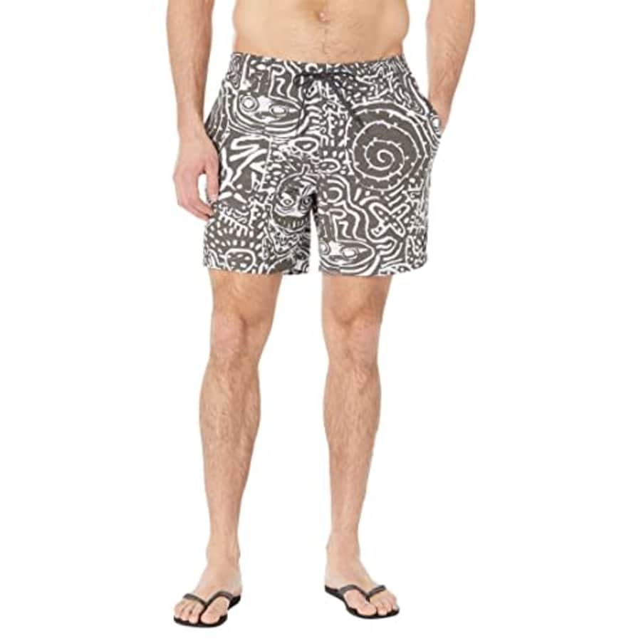 Quiksilver Men's Standard Mix Pcs 17Nb Elastic Waist Volley Swim Trunk Bathing Suit, White, X-Large for $14