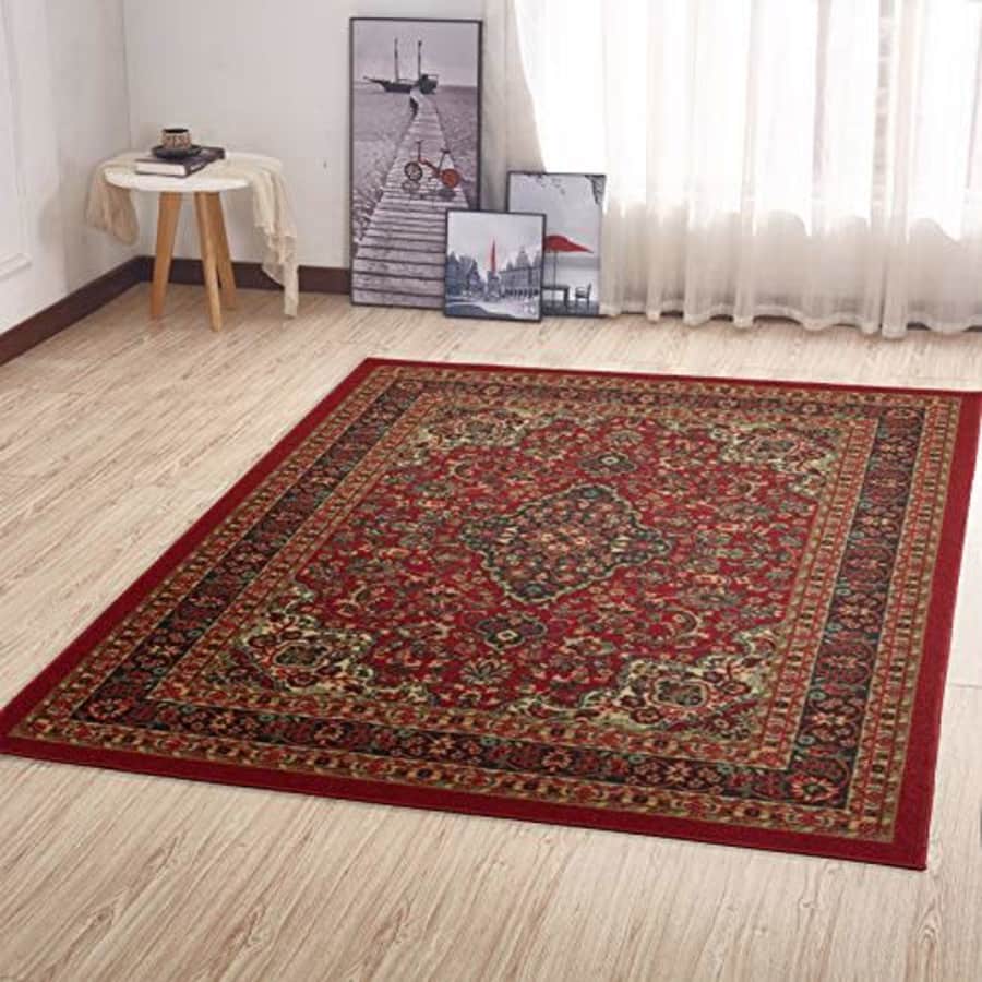 Ottomanson Ottohome Collection Persian Oriental Design Area Rug, 8'2" X 9'10", Red Heriz for $186 Ottomanson Ottohome Collection Persian Oriental Design Area Rug, 8'2" X 9'10", Red Heriz for $186