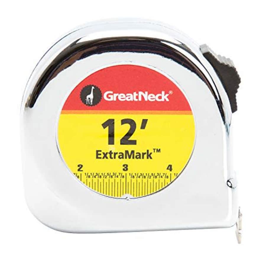 Great Neck GreatNeck C125I ExtraMark Chrome Tape Measure (12 Ft. x 5/8 Inch) for $8