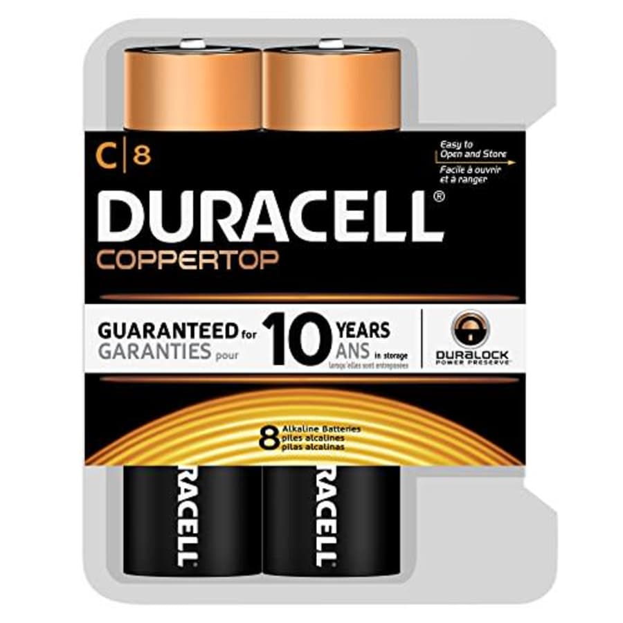 Duracell Coppertop C Batteries 8 Count for $16