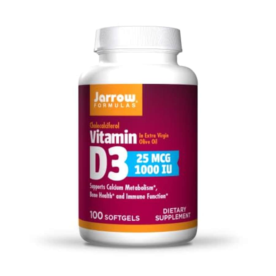 Jarrow Formulas Vitamin D3 1000 IU - 100 Softgels - Bone Health, Immune Function & Calcium for $9