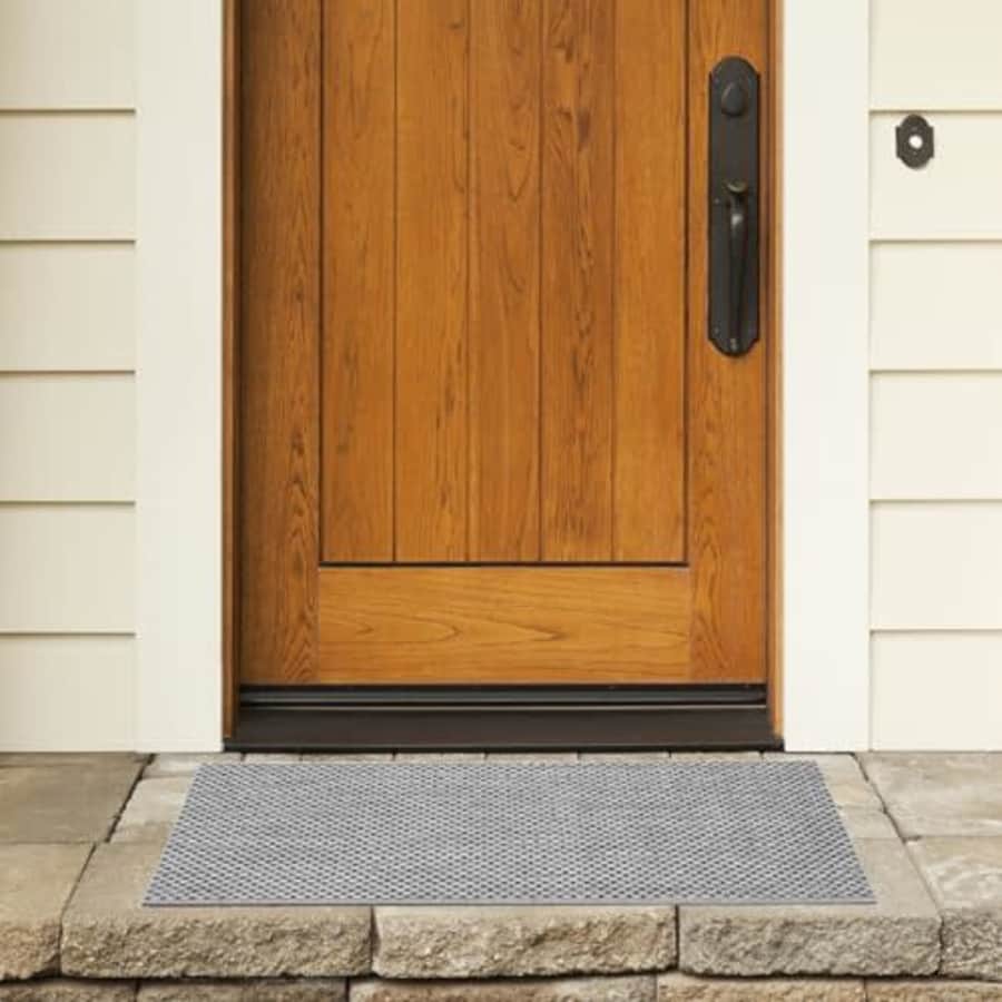 SAFAVIEH Courtyard Collection Accent Rug - 2' x 3'7", Grey & Navy, Non-Shedding & Easy Care, for $11 SAFAVIEH Courtyard Collection Accent Rug - 2' x 3'7", Grey & Navy, Non-Shedding & Easy Care, for $11