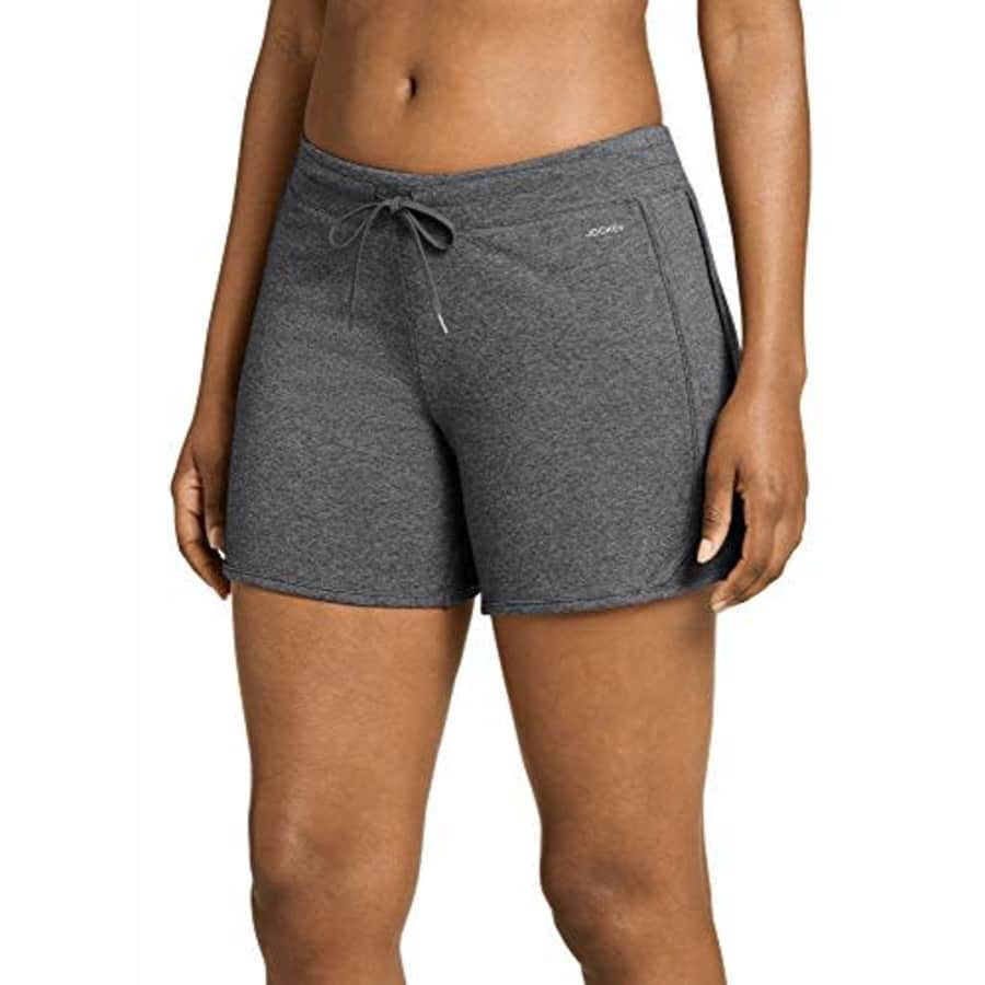 Jockey Women's Activewear Cotton Jersey 5" Sport Short, Charcoal Grey Heather, M for $28 Jockey Women's Activewear Cotton Jersey 5" Sport Short, Charcoal Grey Heather, M for $28