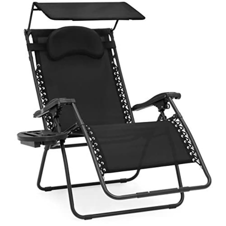 Best Choice Products Oversized Steel Mesh Zero Gravity Reclining Lounge Patio Chair w/Folding for $120