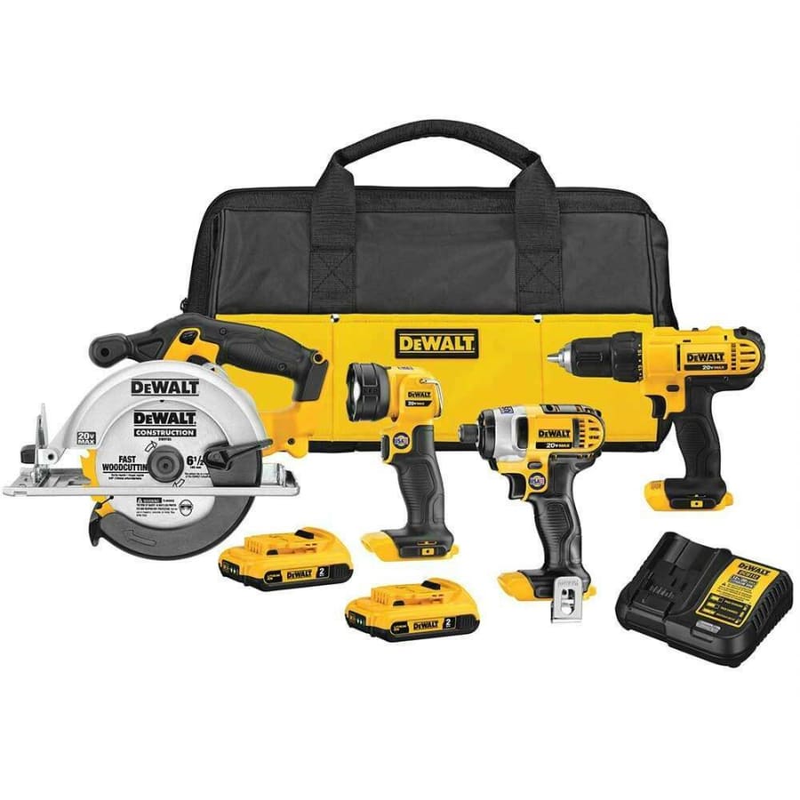 DeWalt 20V Max XR Li-ion Cordless 4-Tool Combo Kit with Saw for $340