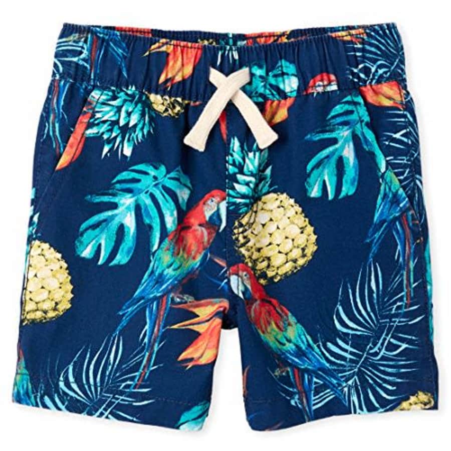 The Children's Place Baby Boys' Printed Jogger Short, Milky Way, 18-24MONTH for $7