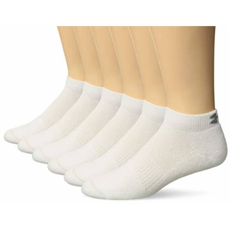 Under Armour Adult Cotton Low Cut Socks, 6-Pairs, White/Gray, Medium for $80