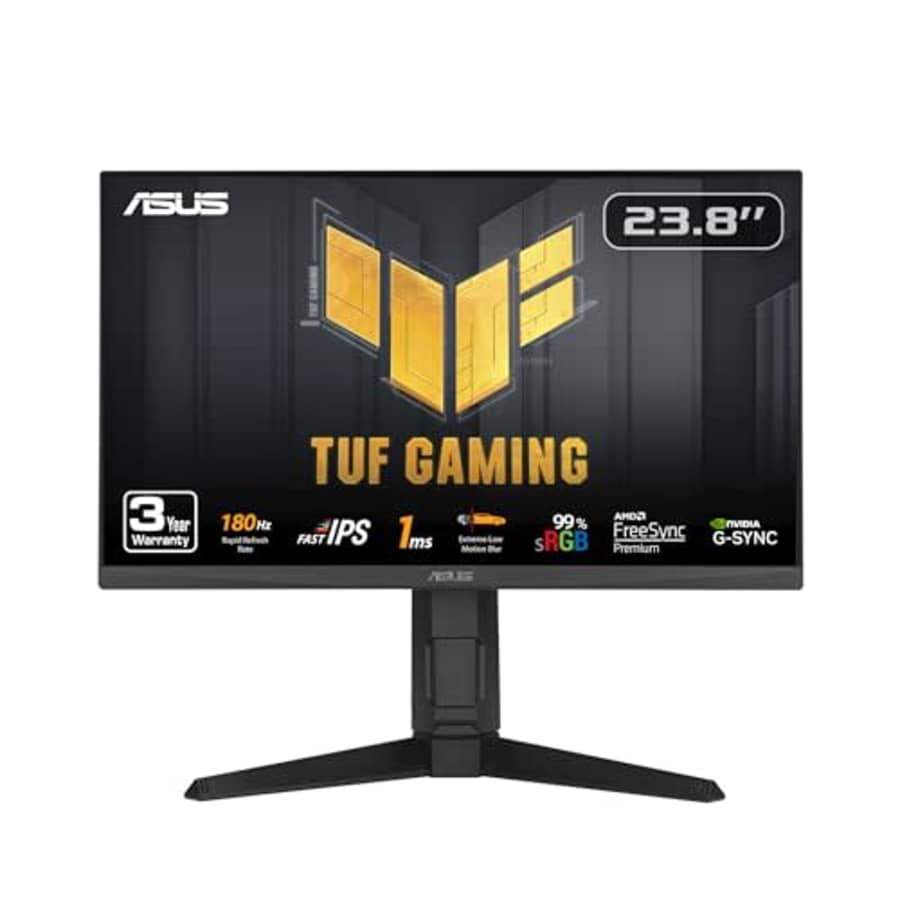 ASUS TUF Gaming 24 (23.8 viewable) 1080P Monitor (VG249QL3A) - Full HD, 180Hz, 1ms, Fast IPS, ELMB, for $149