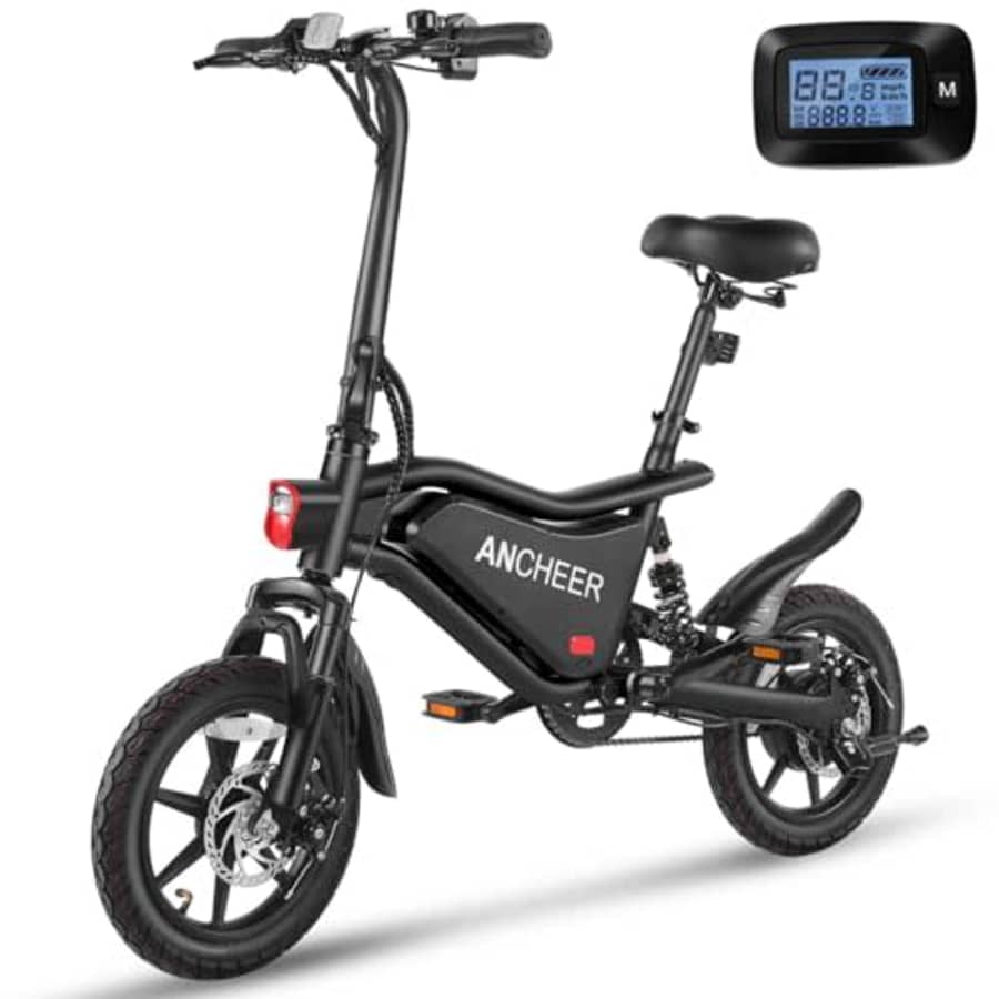 ANCHEER 14" Folding Electric Bike, 22MPH Ebike, Triple Shock Absorber, 48V 374Wh Battery Up to 45 for $360 ANCHEER 14" Folding Electric Bike, 22MPH Ebike, Triple Shock Absorber, 48V 374Wh Battery Up to 45 for $360