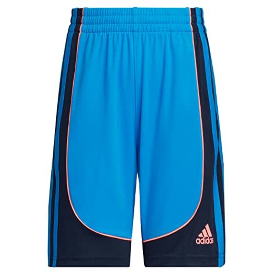 adidas Boys' AEROREADY Elastic Waistband Basketball Creator Short, Blue Rush, Medium (10/12) for $18