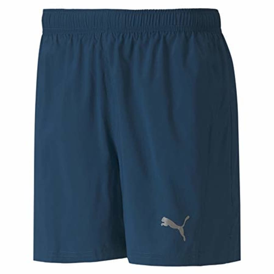 PUMA Men's 5" Woven Running Shorts, Black, M for $27