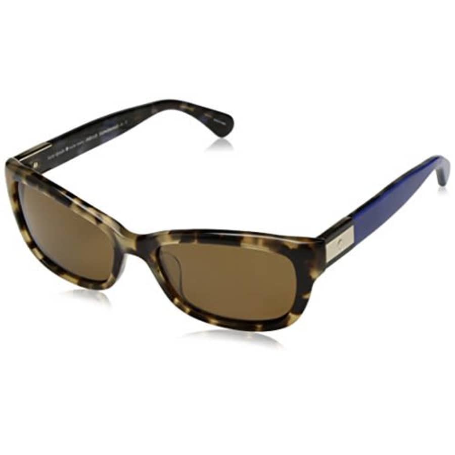 Kate Spade New York Women's Marliee Rectangular Sunglasses, HAVANA BLUE/BRONZE Polarized, 53 mm for $63 Kate Spade New York Women's Marliee Rectangular Sunglasses, HAVANA BLUE/BRONZE Polarized, 53 mm for $63