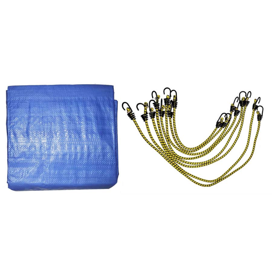 Ozark Trail Bungee/Polyethylene 9-pc. Tarp Kit for $11