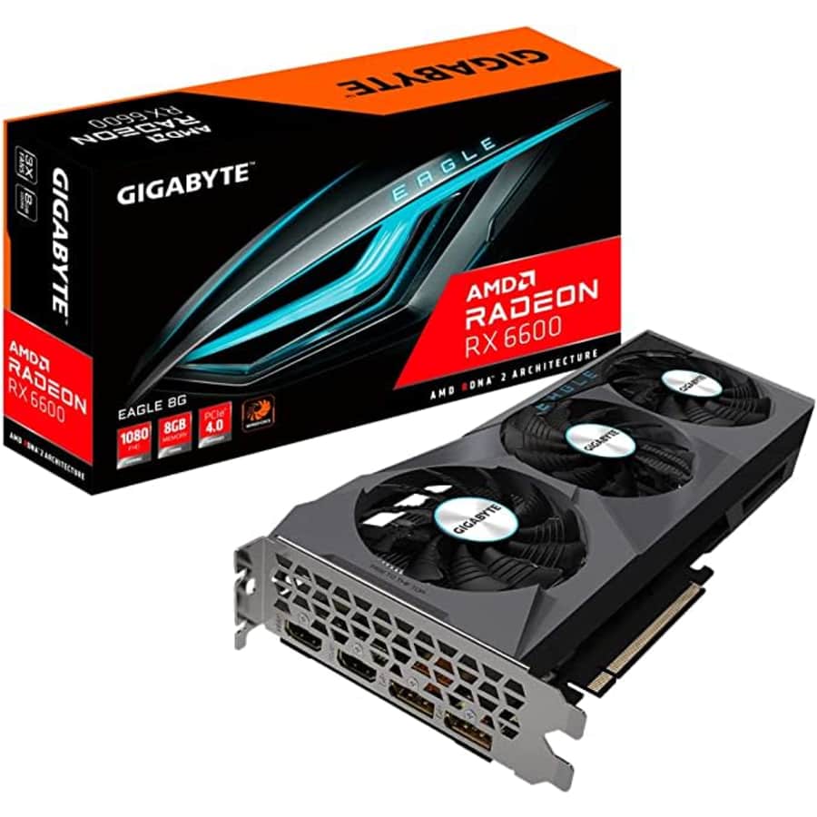 Gigabyte Radeon RX 6600 EAGLE 8GB Graphics Card for $180 Gigabyte Radeon RX 6600 EAGLE 8GB Graphics Card for $180