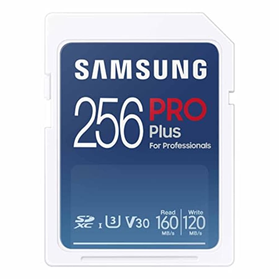 SAMSUNG PRO Plus Full Size 256GB SDXC Memory Card, Up to 180 MB/s, Full HD & 4K UHD, UHS-I, C10, for $24