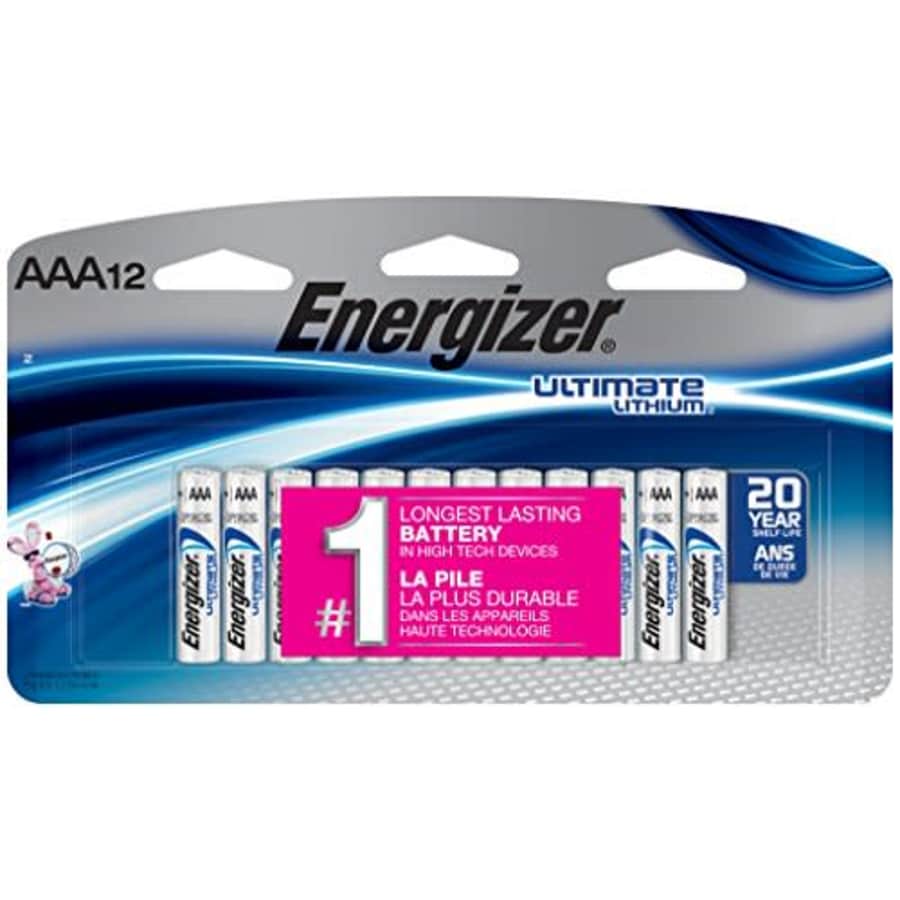 Energizer Ultimate Lithium AAA Batteries, 12 Count for $33 Energizer Ultimate Lithium AAA Batteries, 12 Count for $33
