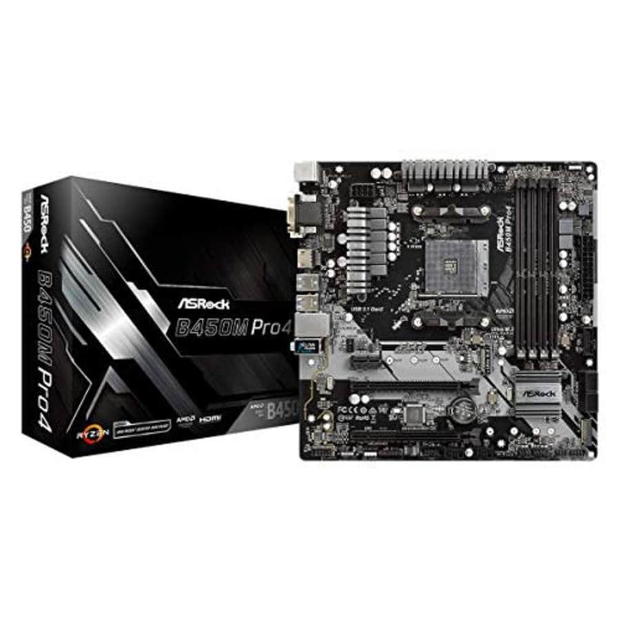 ASRock B450M PRO4 AM4 Micro ATX AMD Motherboard for $121