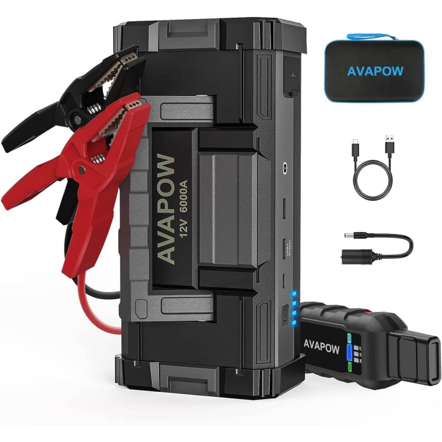 Avapow 6,000A Car Battery Jump Starter: $84.99